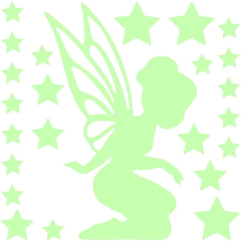 Svietiaca samolepka Ambiance Fanastick Fairy With Small Stars