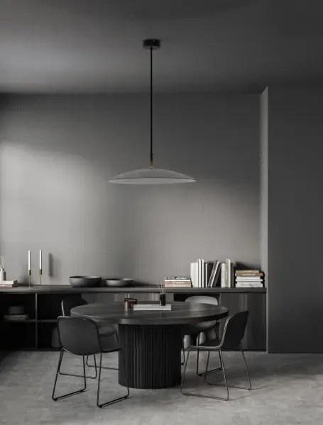 LED čierno-dymový dizajnový luster Polifemo 60