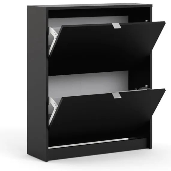 Čierna výklopná skrinka na topánky Shoes – Tvilum