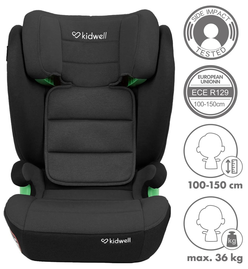 Detská autosedačka Kidwell WESTON Grey/Black