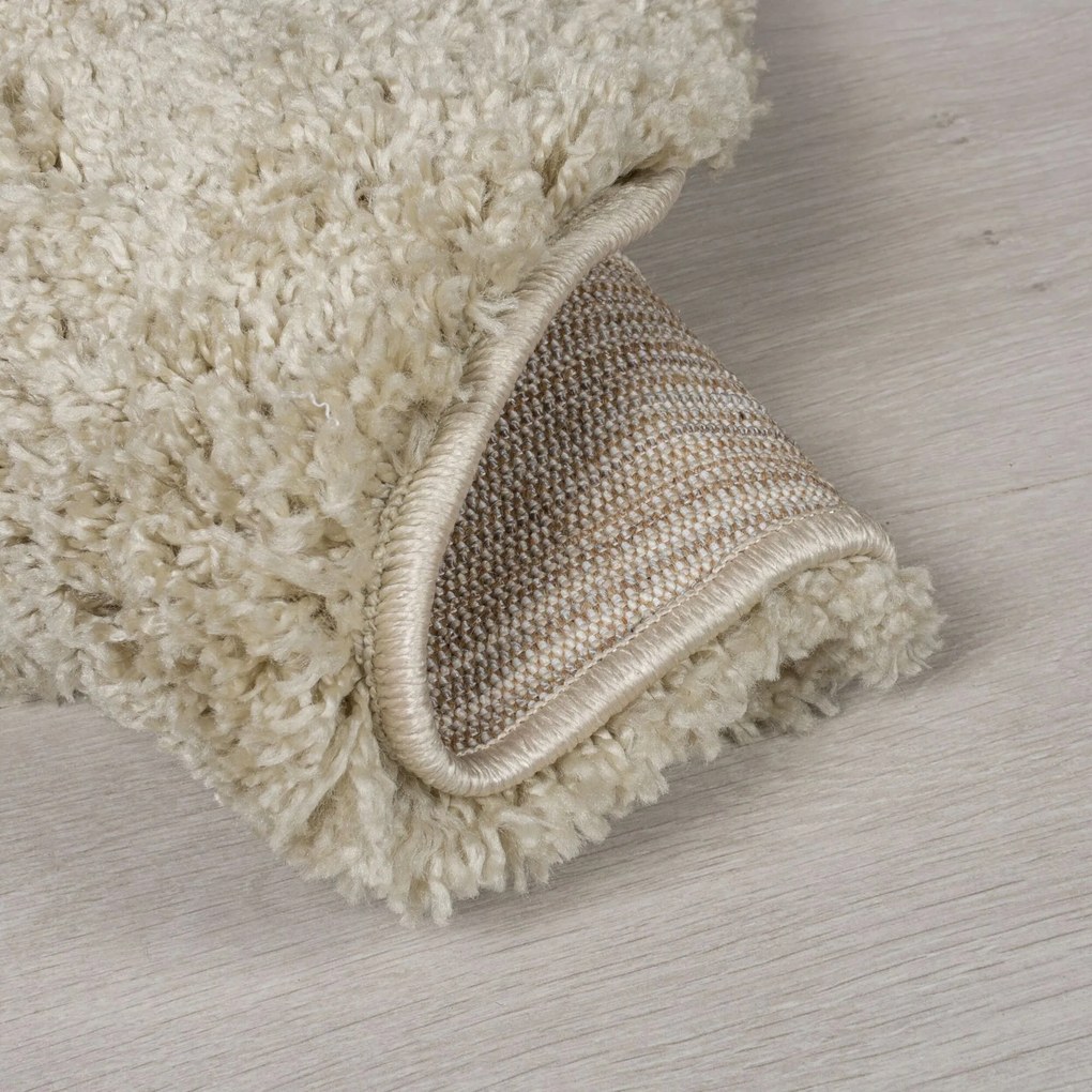 Flair Rugs, Kusový koberec Shaggy Teddy Natural kruh, 133x133 (priemer) kruh, béžová, detská izba