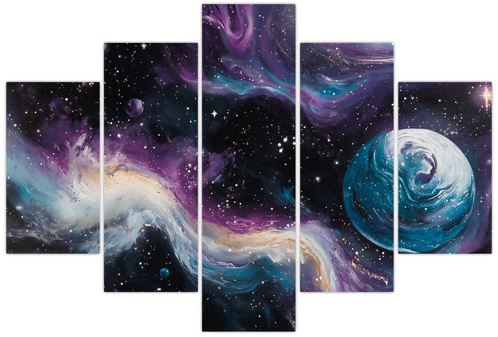 Obraz - Maľovaný vesmír (150x105 cm)
