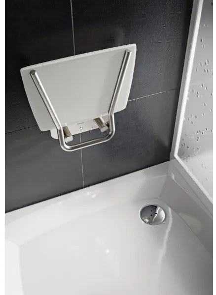 Ravak B8F0000052 - Sklopné sprchové sedátko OVO z nehrdzavejúcej ocele