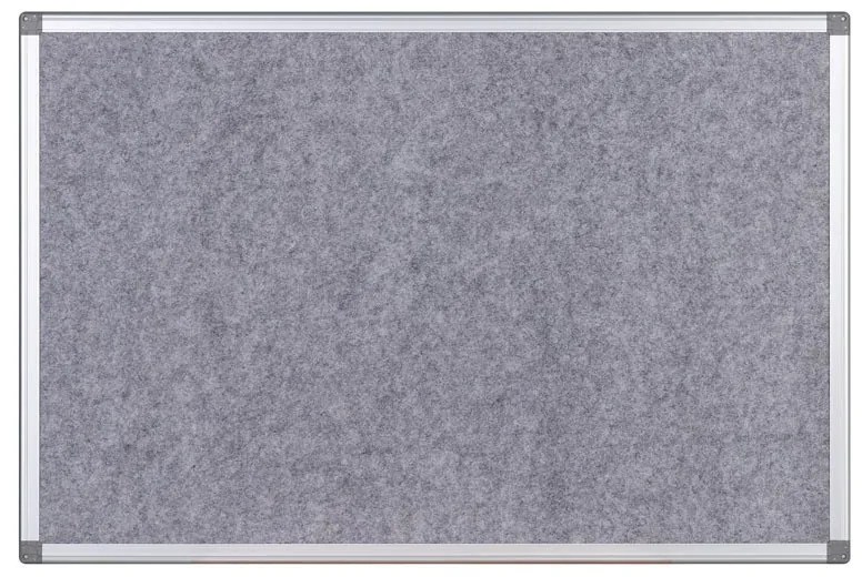 Textilná nástenka, sivá, 1200 x 900 mm