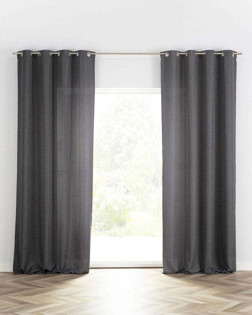 Záves BASIC s kolieskami 140x280 cm tmavosivy 1 ks.