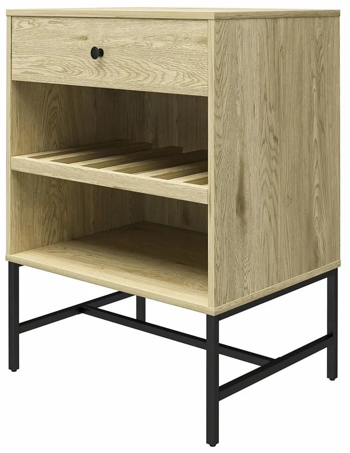 Vinotéka v dekore borovice v prírodnej farbe na 6 fliaš, 60x83 cm Tamlin - Queer Eye