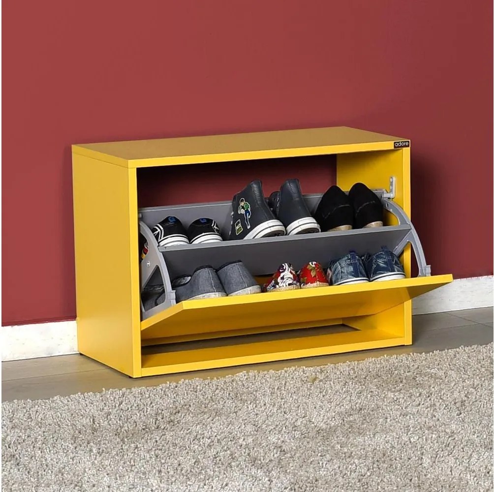 Botník (skrinka na topánky) Tosina 1 (žltá). Akcia -13%. Vlastná spoľahlivá doprava až k Vám domov. 1094527