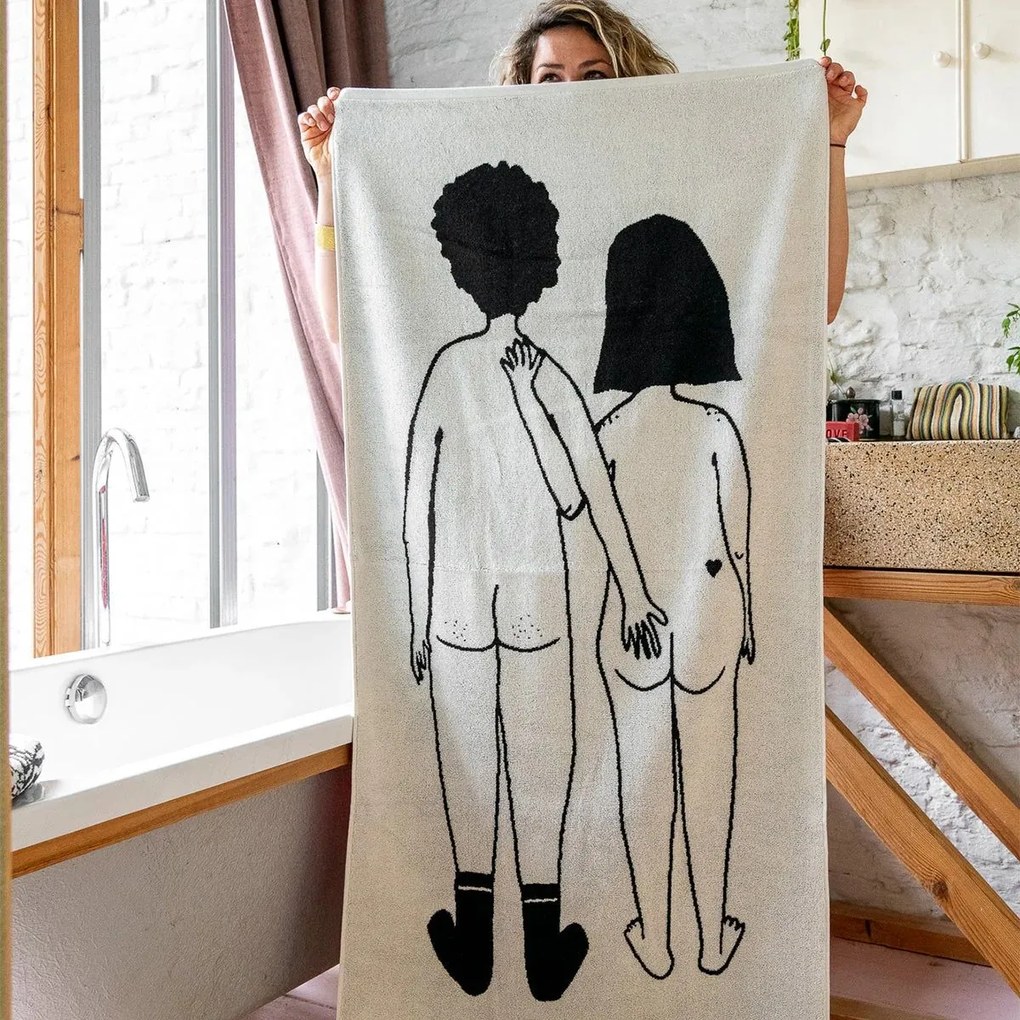 helen b Bavlnená osuška Naked Couple 70 × 140 cm