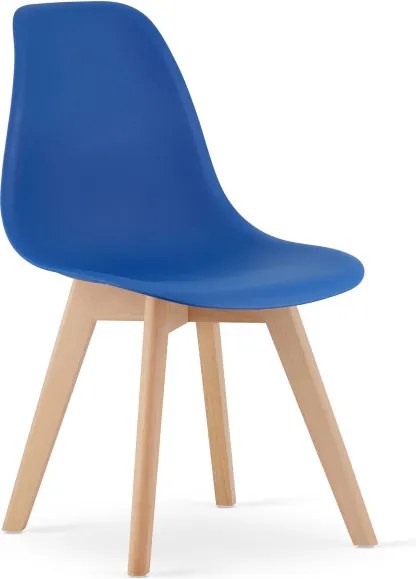 Set dvoch jedálenských stoličiek KITO modré / naturálne nohy (2 ks)