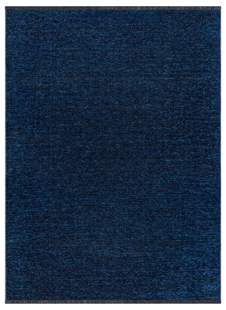 Koberec FLORENCE 24021 Jednfarebný, glamour, plocho tkaný, modrý