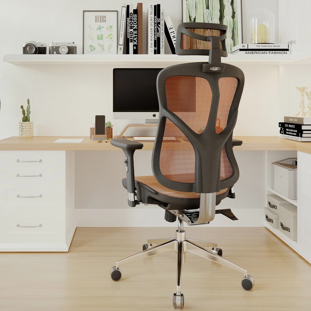 Ergonomické kreslo Diablo V-Basic, čierno-oranžové