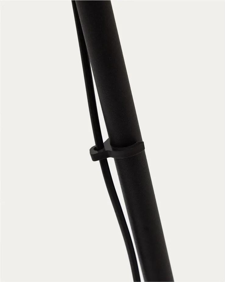 Čierna LED stojacia lampa so stmievačom (výška 160 cm) Orey – Kave Home