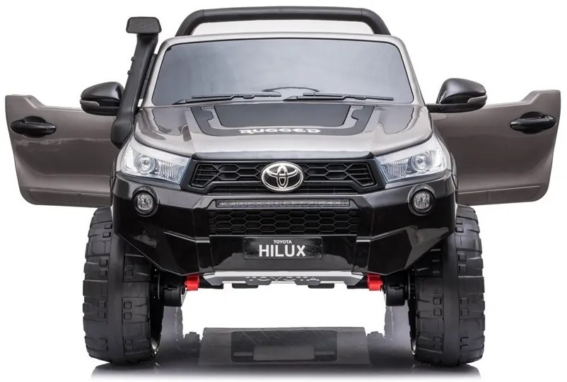 LeanToys Elektrické autíčko - Toyota Hillux - lakované - strieborné - 4 x 45W, - batéria 2 x 12V/7Ah - 2023