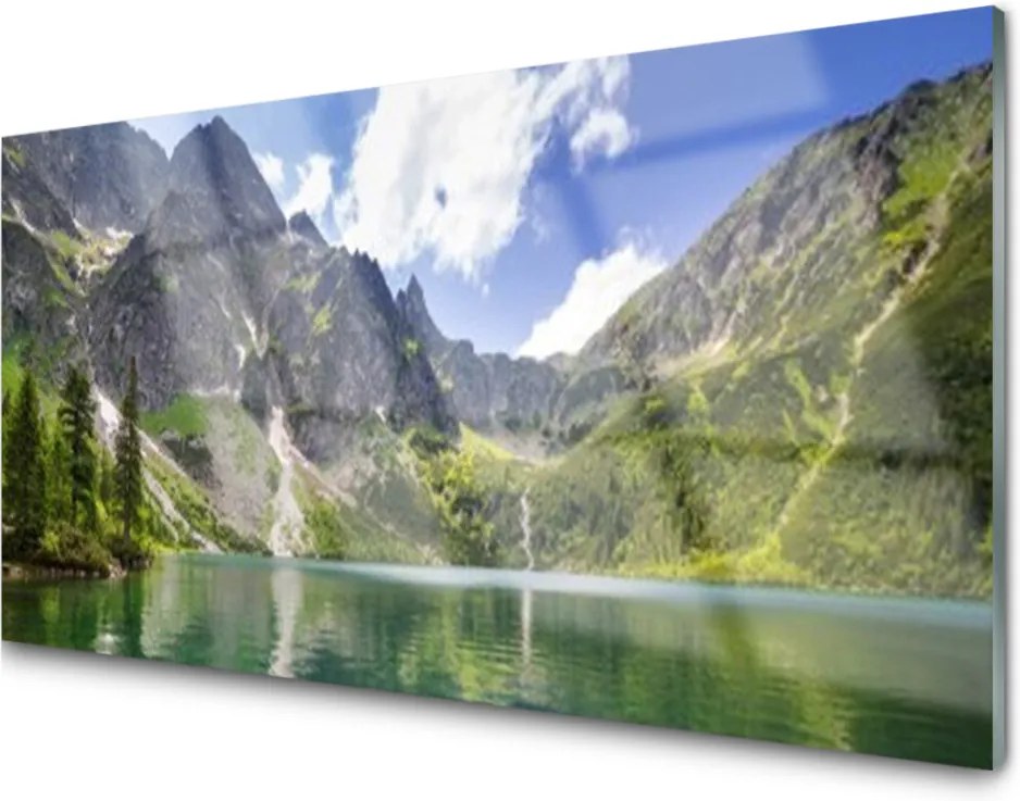 Obraz plexi Hora jazero príroda