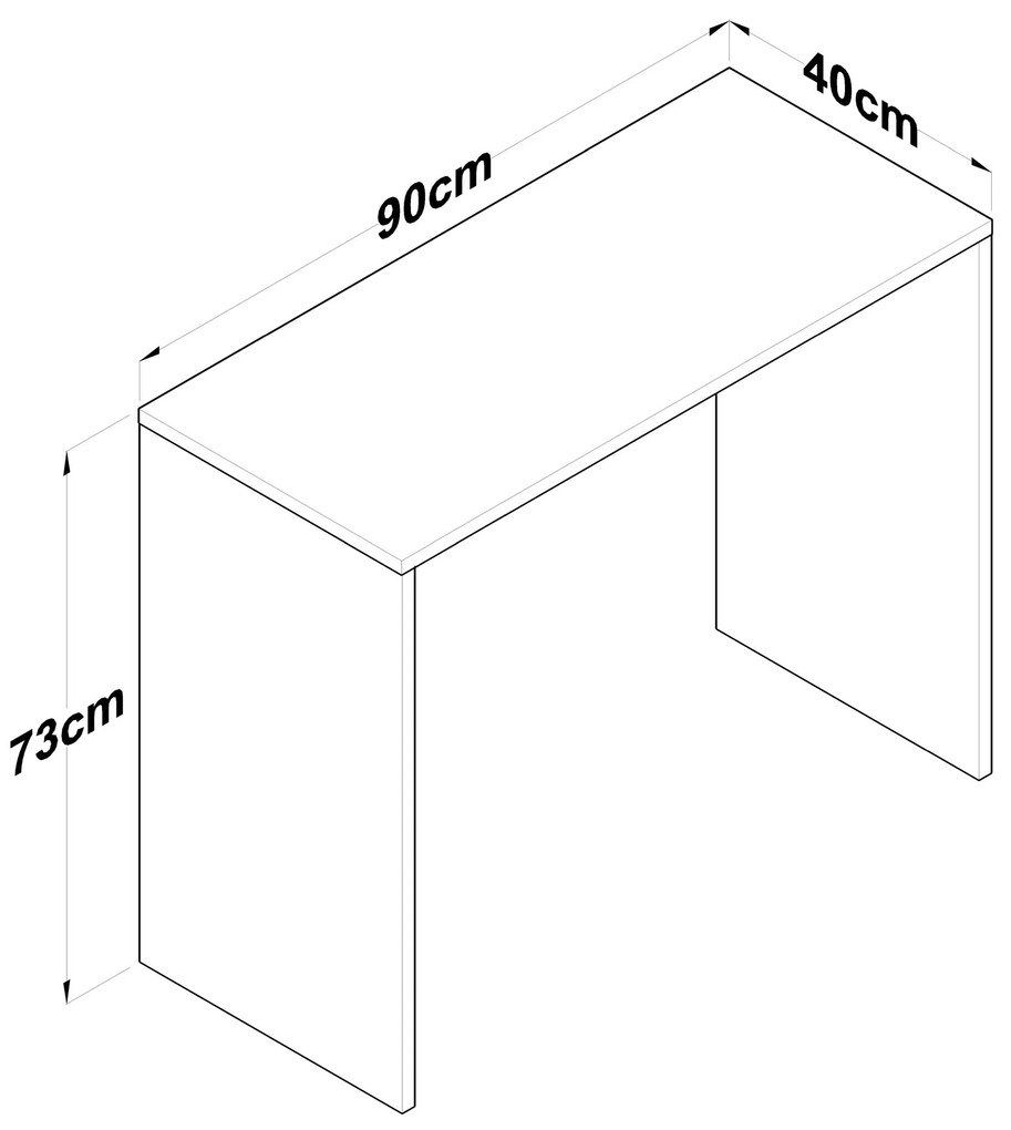 Písací stôl Mojer 90 cm orech