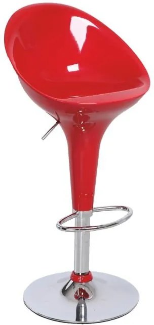 Barová židle, červená / chrom, ALBA NOVA 0000138358 Tempo Kondela