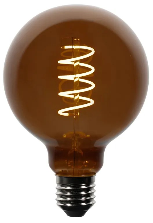 Sada 5 stmievateľných LED žiaroviek E27 G95 hnedá 4W 120 lm 1800K