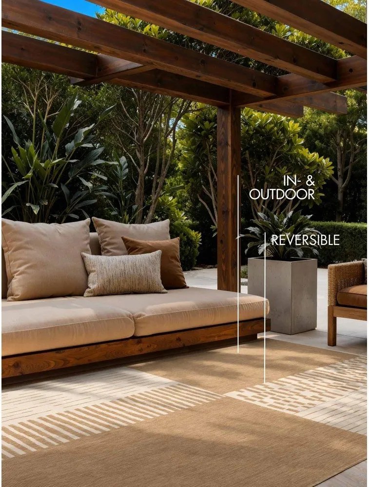 Krémovobiely/v prírodnej farbe vnútorný a vonkajší koberec 120x170 cm Haringey Acacia – Ted Baker