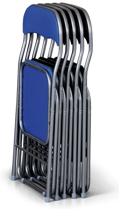 Skladacia konferenčná stolička BRIEFING, 6 ks, čierna