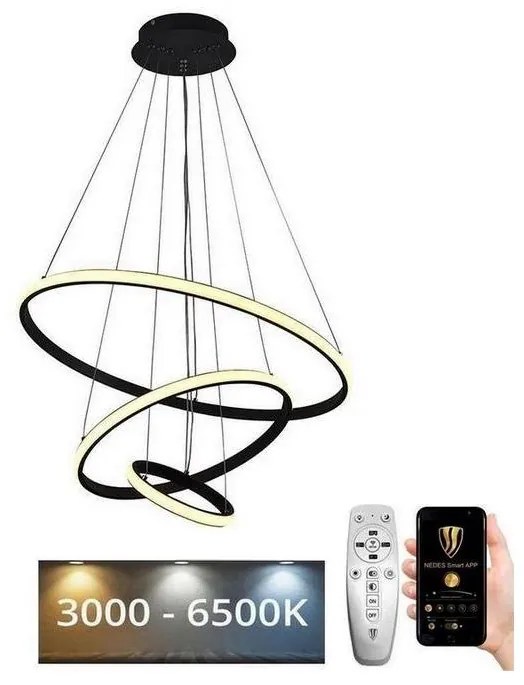 Brilagi - LED Stmievateľný luster na lanku CIRCLE LED/90W/230V 3000-6500K + DO