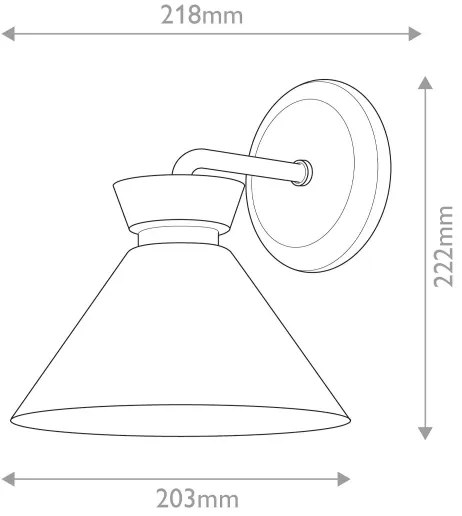Alora Mood ALM-HALSTON-1WB-BK - Nástenné svietidlo HALSTON 1xE14/40W/230V čierna