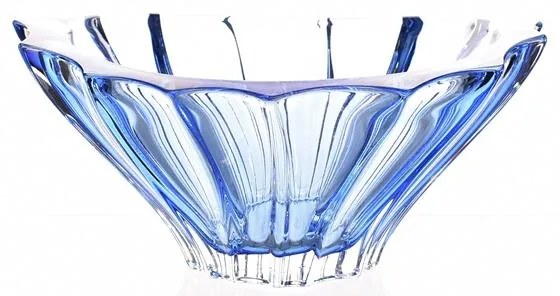 KRIŠTÁĽOVÁ MISKA BOHEMIA PLANTICA 220 MM MODRÁ