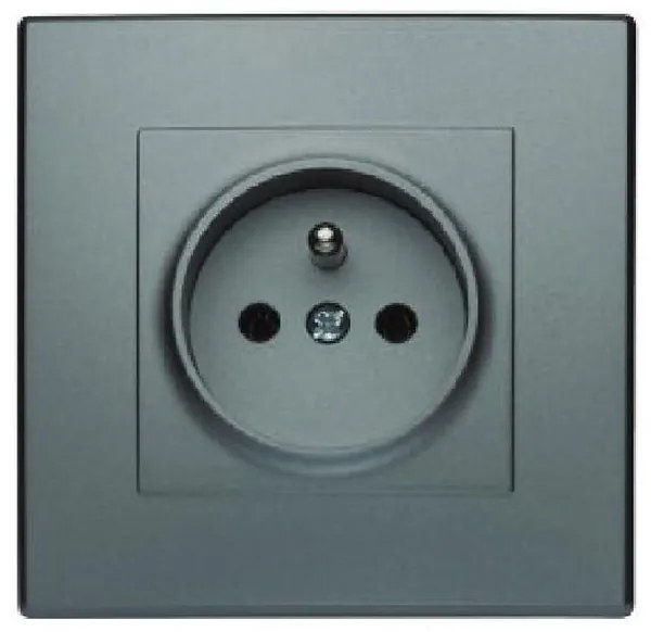 GP-1LZ Jediná uzemnená zásuvka inox