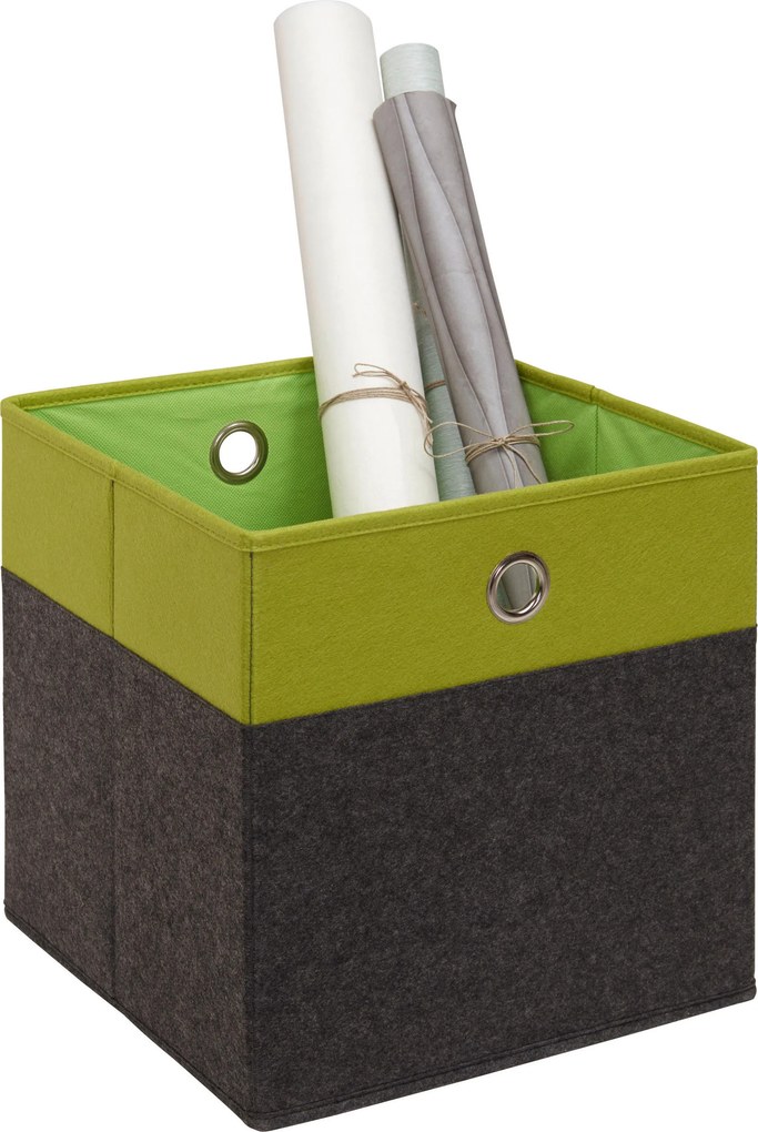 XXXLutz SKLADACÍ BOX, kov, textil, kartón, 32/32/32 cm Carryhome - Úložné boxy & dekoračné boxy - 007968009102