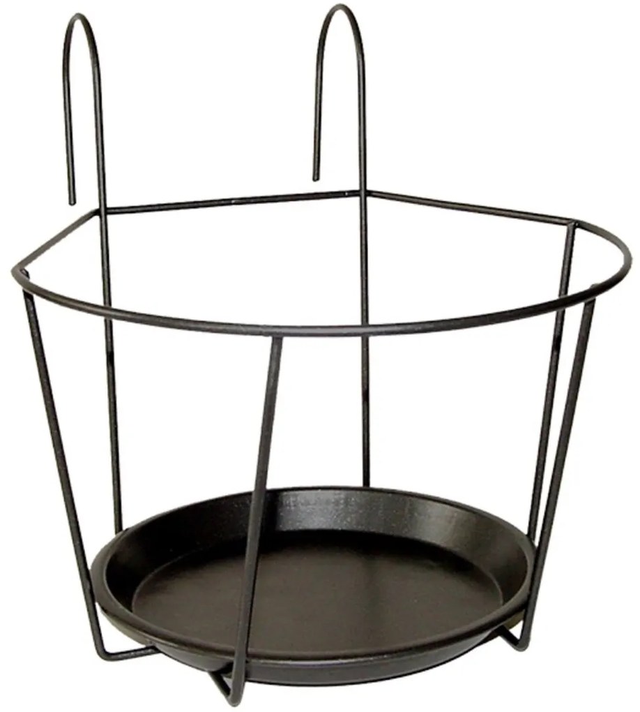 Závesný stojan na kvety GEOMETRY 22x22 cm čierny