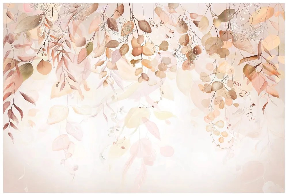 Samolepiaca tapeta nežný dotyk prírody v hnedom