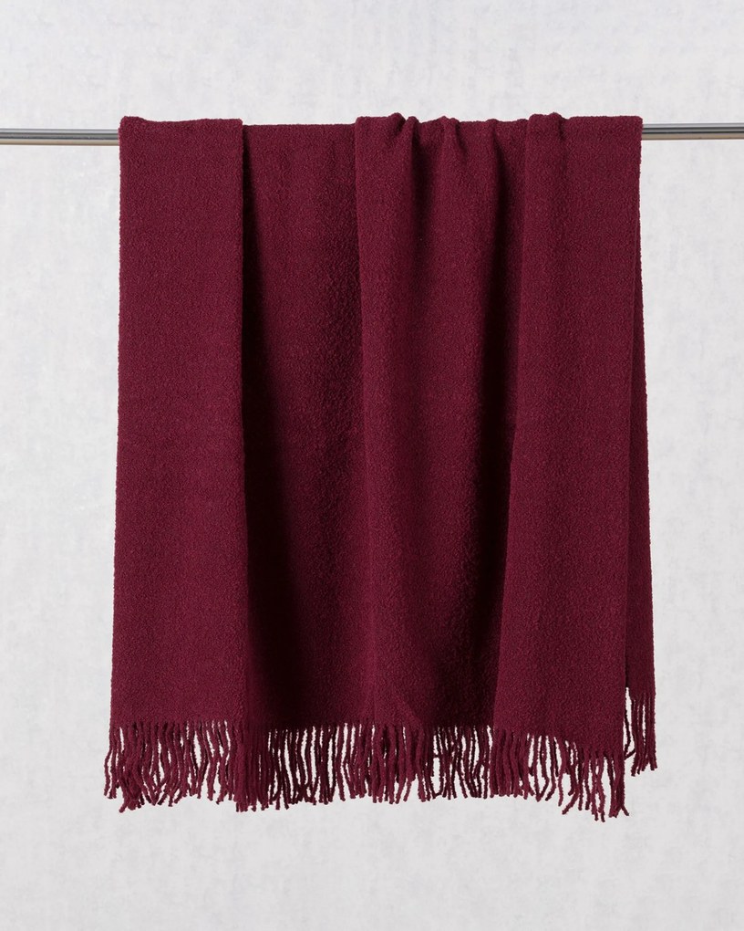 Deka Boucle 140x200cm red wine
