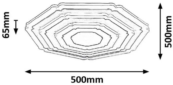 Rabalux LED stropné svietidlo TANELI 41W | 3046lm | 3000-6500K - CCT, stmievateľné