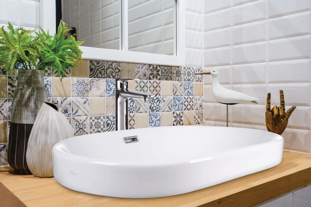 Invena Nike, umývadlo na zapustenie 600x400x180 mm, biela lesklá, INV-CE-28-060-W