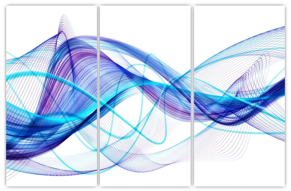 Obraz: abstraktné modrá vlna