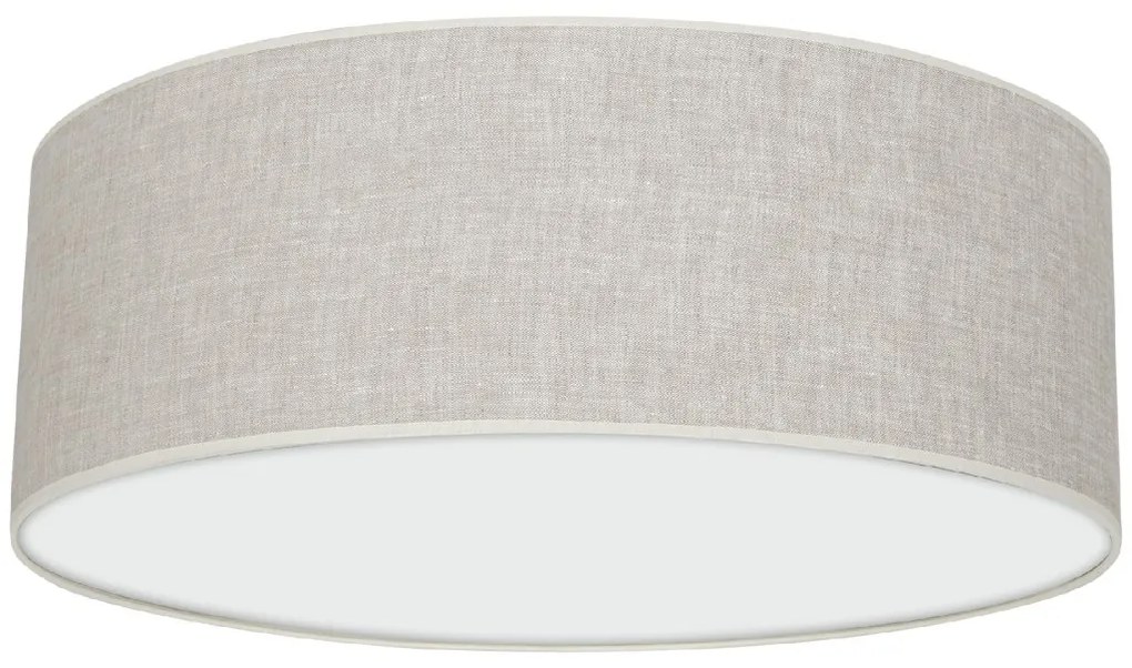 Stropné svietidlo Lino Round, 1x ľanové tienidlo, (biele plexisklo), (fi 50cm)