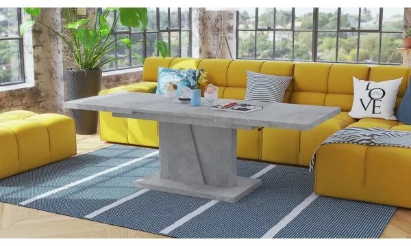 Rozkladací konferenčný stôl so zvíhacou doskou NINO šedá betón