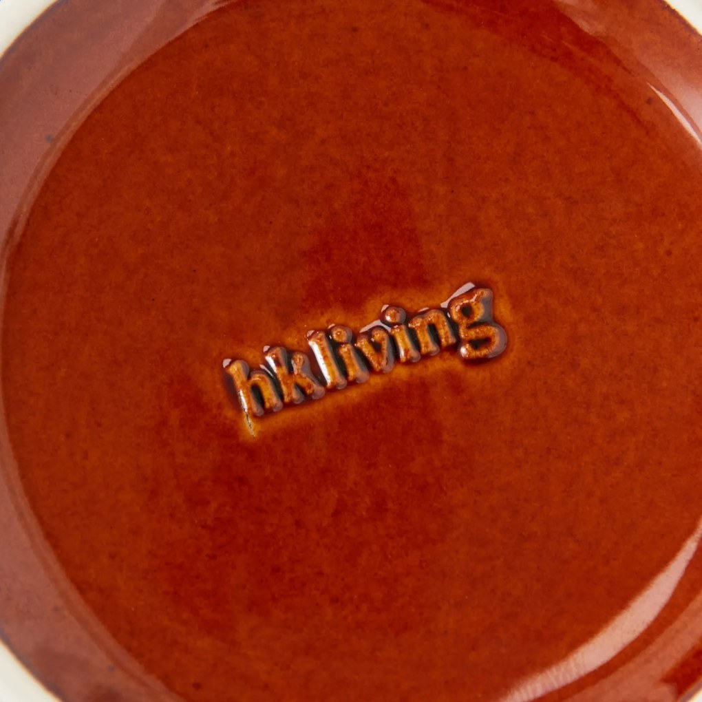 HK living Kameninový hrnček na cappuccino 70's Sunset 300 ml