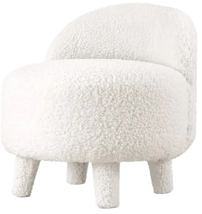 Detské kreslo PIXI, priemer 46 cm, biele