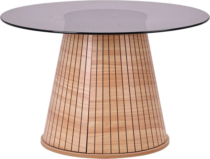 Okrúhly konferenčný stolík Ascoli, 80 cm, svetlý orech