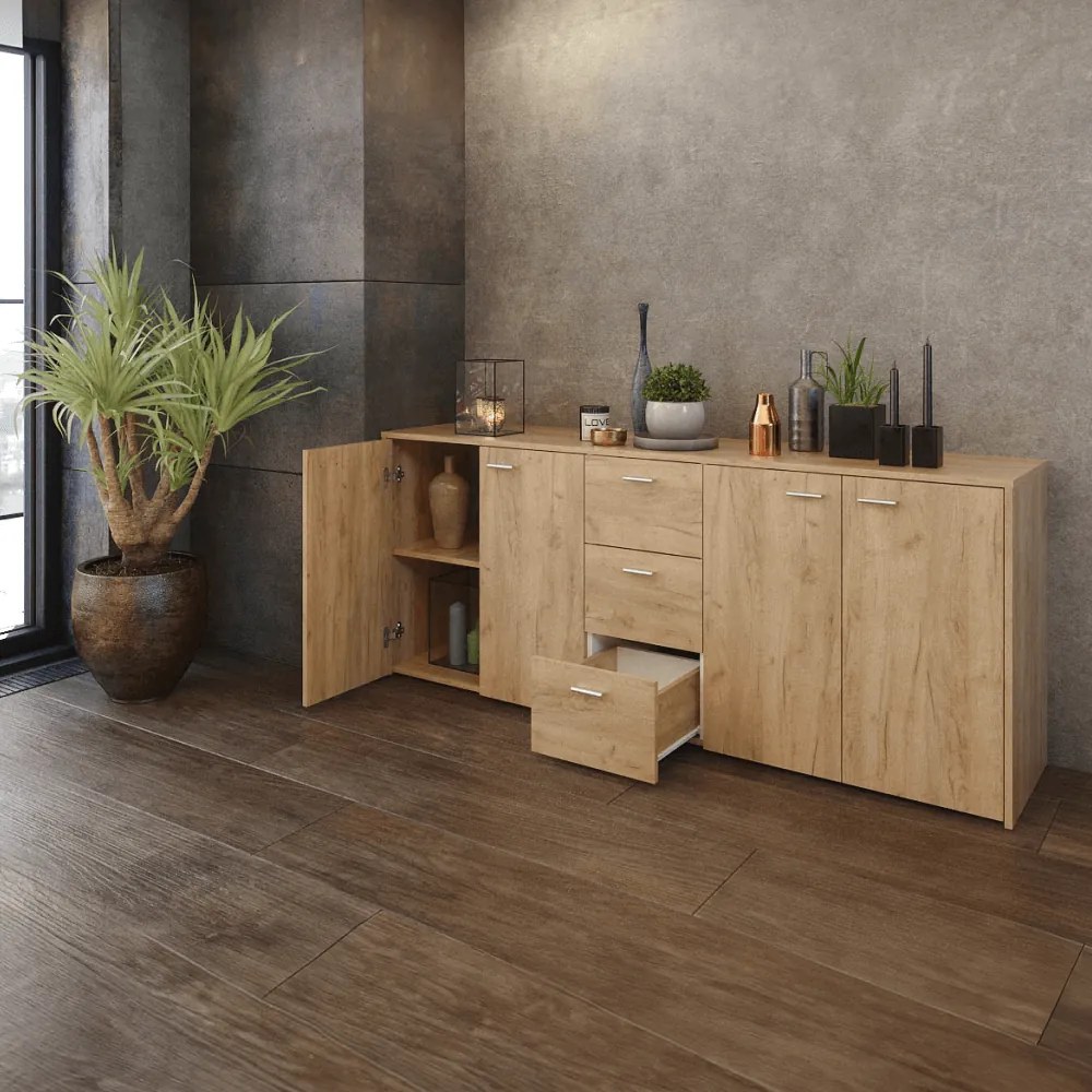 Skriňa HUGOS 180, remeselne spracovaný dub