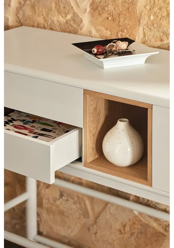 Krémovobiely konzolový stolík 35x120 cm Corvo – Teulat