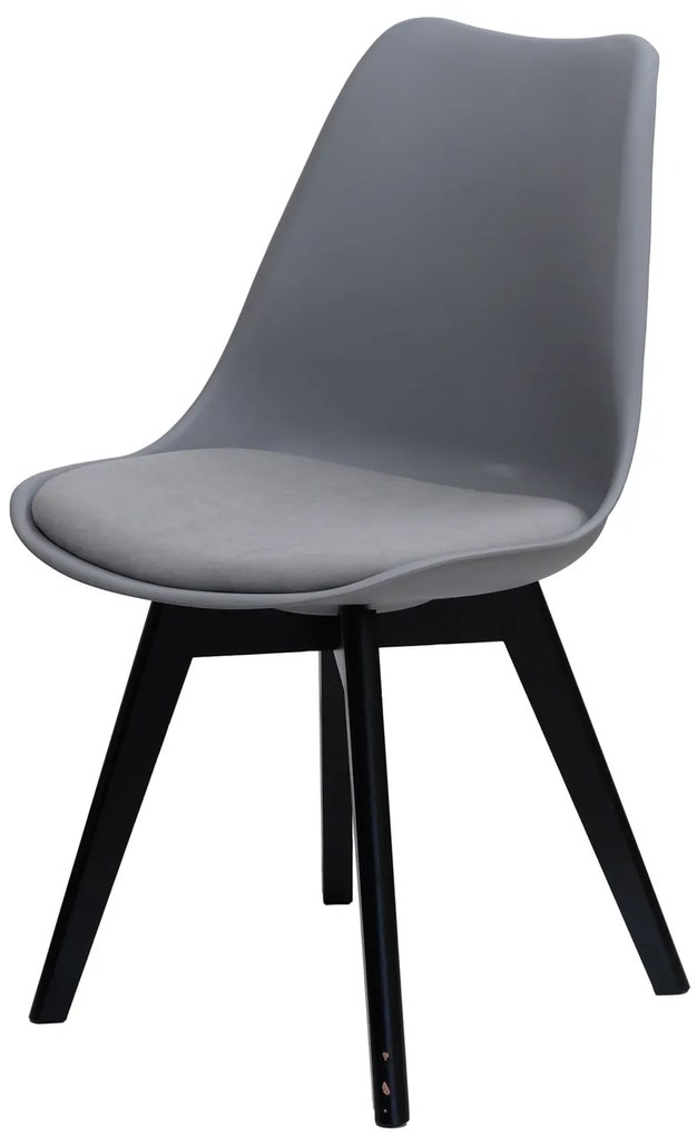 AKCIA Svetlosivá stolička BALI MARK so zamatovým podsedákom II. akosť