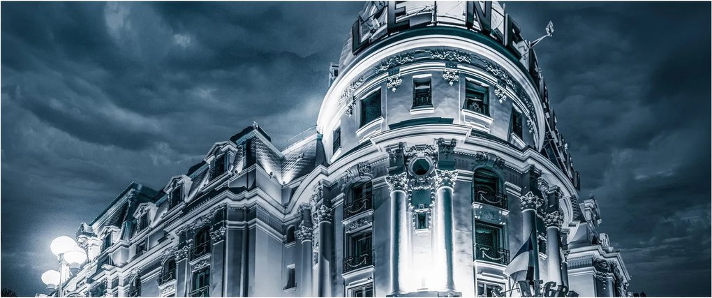 Obraz architektúry v tme (120x50 cm)
