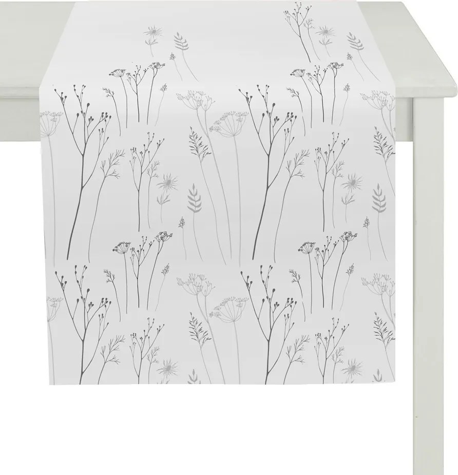 Behúň na stôl Lúčne kvety 40x150 cm, krémový