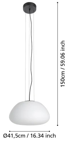 Eglo 390201 - Luster na lanku BALMES 1xE27/40W/230V
