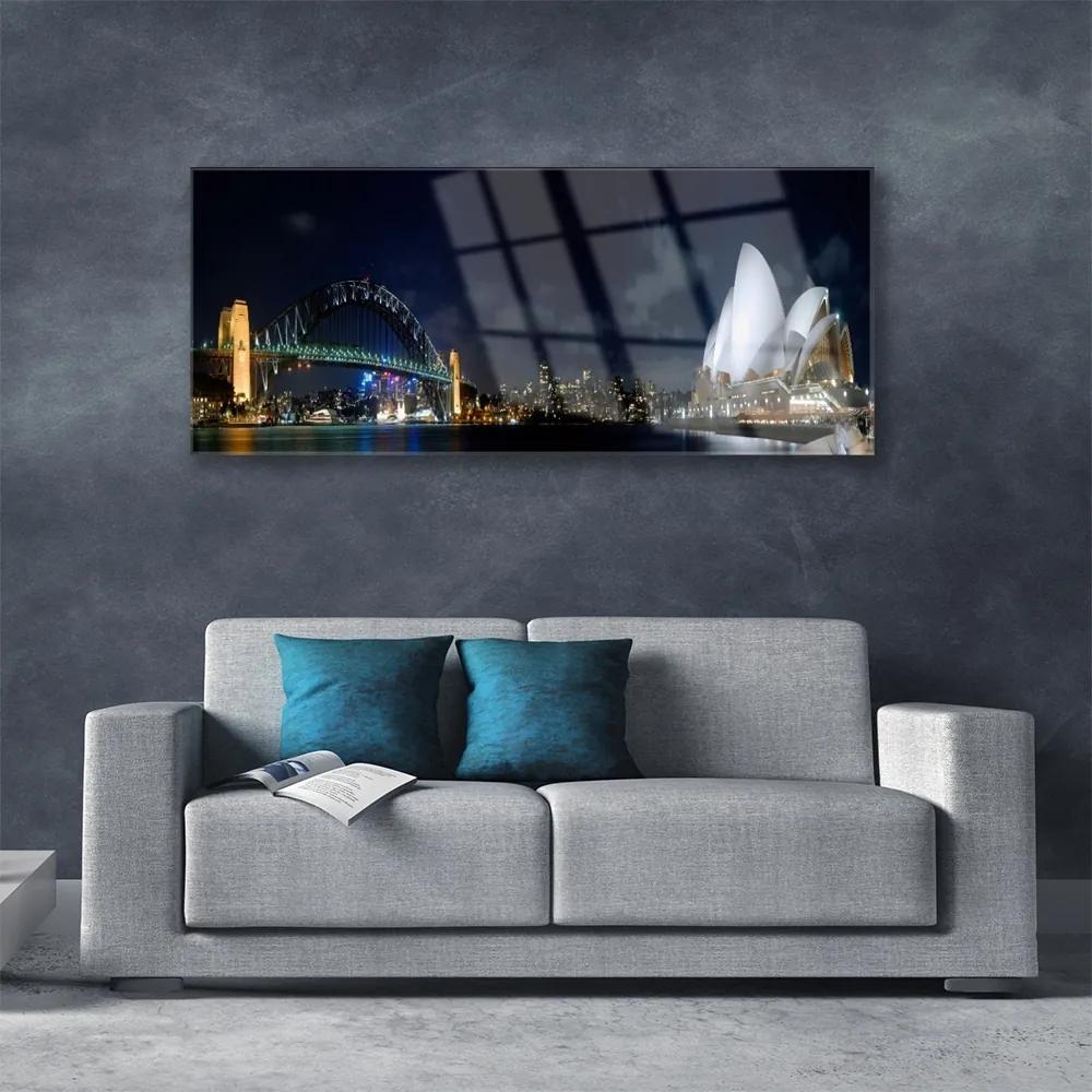Obraz na akrylátovom skle Sydney most architektúra 125x50 cm