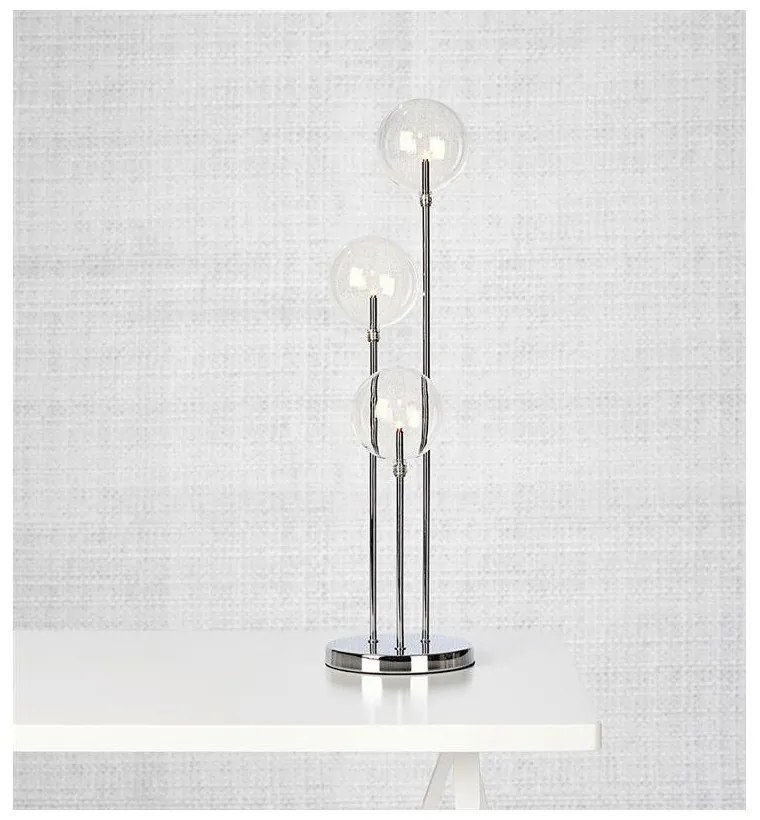 Svietnik v striebornej farbe Markslöjd Mäster Trio, výška 60 cm