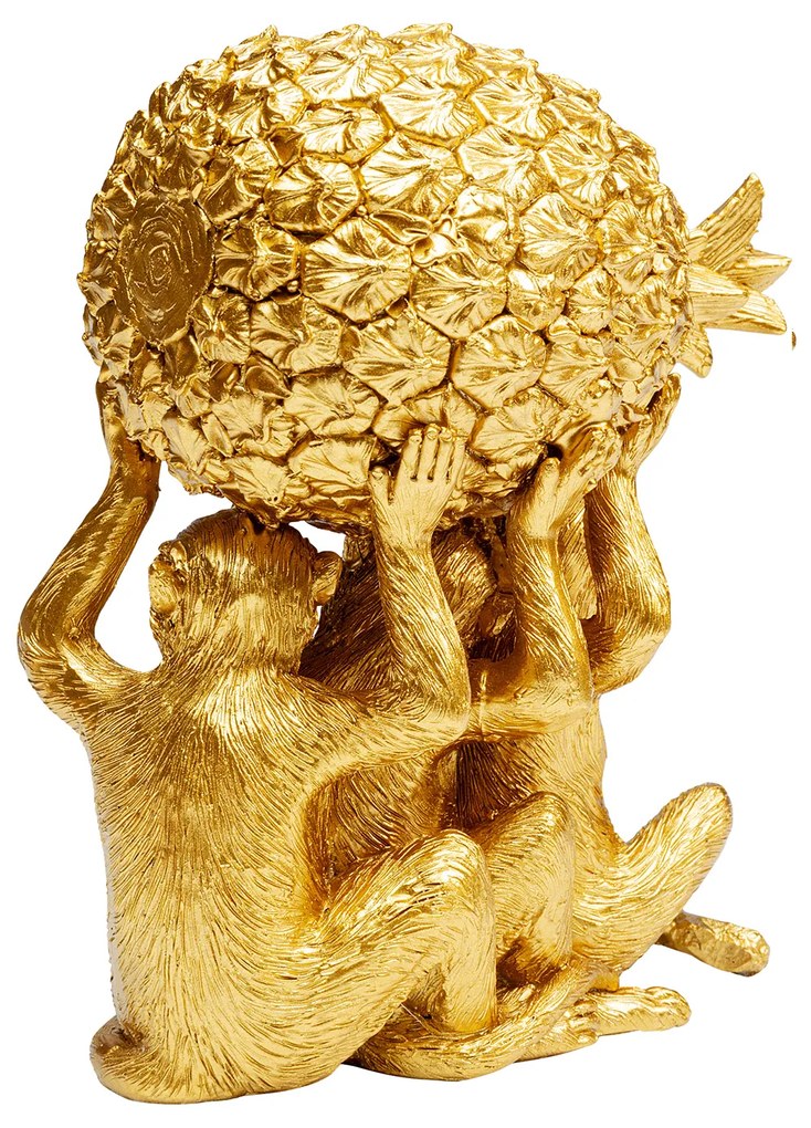 Pineapple dekorácia zlatá 16 cm