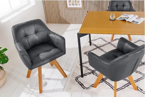 Stolička 40023 Loft Mikrofaser Antik Šedá - Komfort-nábytok