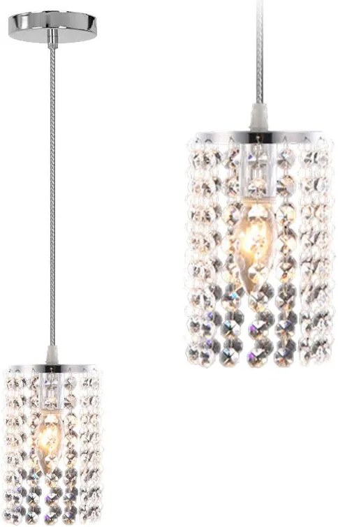 Toolight - Stropné závesné svietidlo 1xE27 APP730-1CP, chrómová, OSW-08767